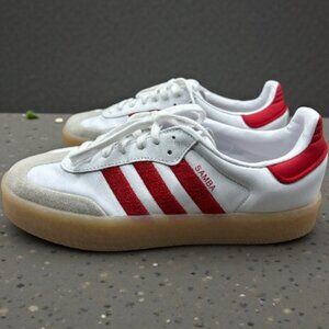 adidas Women's Sambae Shoes 'White Better Scarlet Gum' - Size10.5 (NEW IN BOX)
